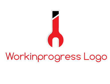letter i incorporated with open end wrench logo