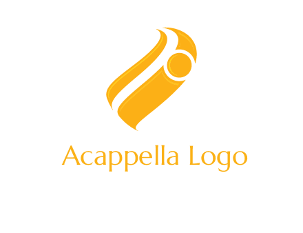 abstract letter i with waves logo