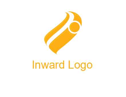 abstract letter i with waves logo