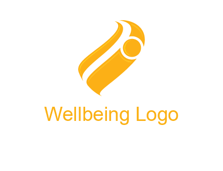abstract letter i with waves logo