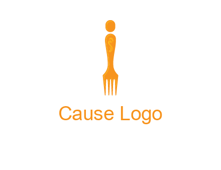 letter i incorporated with fork logo