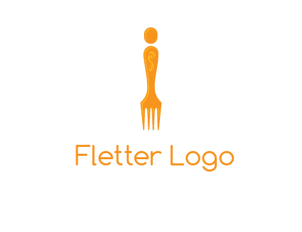 letter i incorporated with fork logo