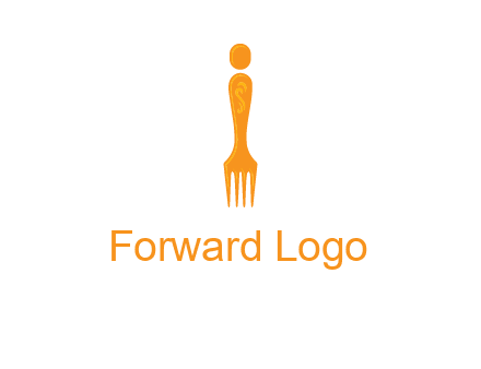 letter i incorporated with fork logo