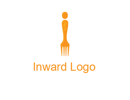letter i incorporated with fork logo