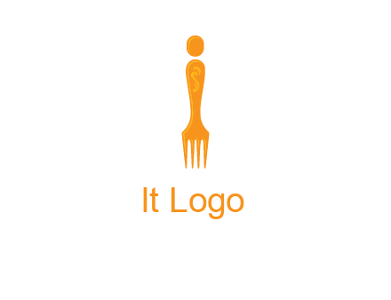 letter i incorporated with fork logo