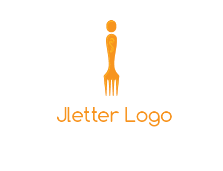 letter i incorporated with fork logo