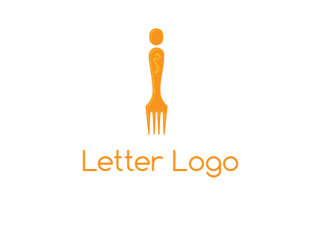 letter i incorporated with fork logo