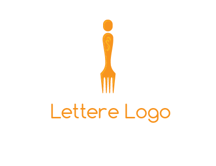 letter i incorporated with fork logo