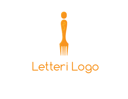 letter i incorporated with fork logo