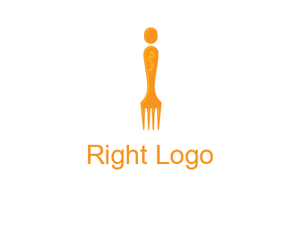 letter i incorporated with fork logo