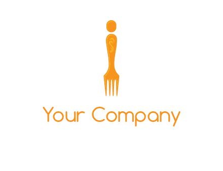 letter i incorporated with fork logo
