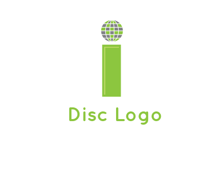 letter i with disco ball logo