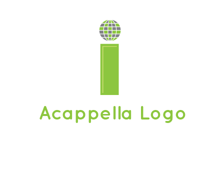 letter i with disco ball logo