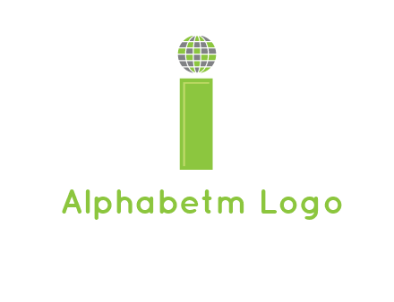 letter i with disco ball logo