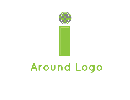letter i with disco ball logo