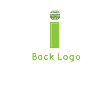 letter i with disco ball logo