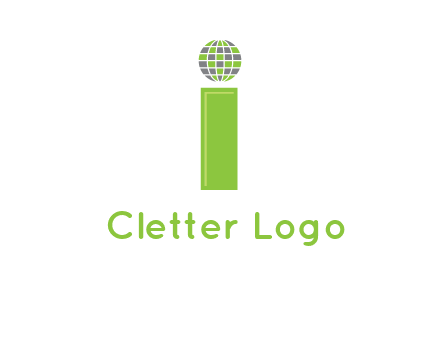 letter i with disco ball logo