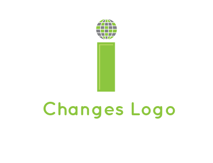 letter i with disco ball logo