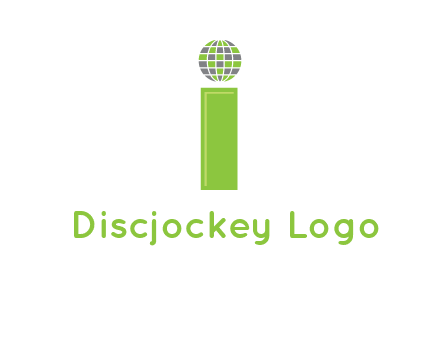 letter i with disco ball logo