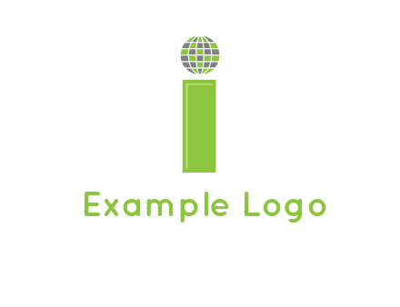 letter i with disco ball logo