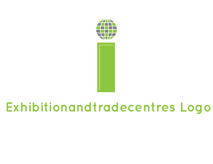 letter i with disco ball logo