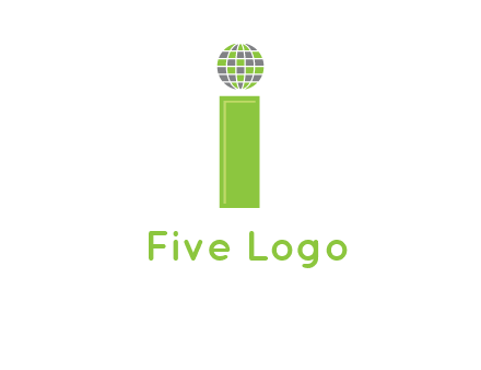 letter i with disco ball logo