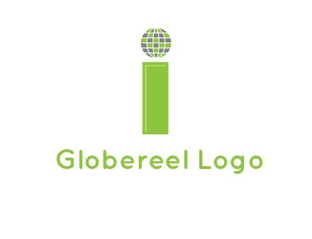 letter i with disco ball logo
