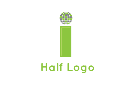 letter i with disco ball logo