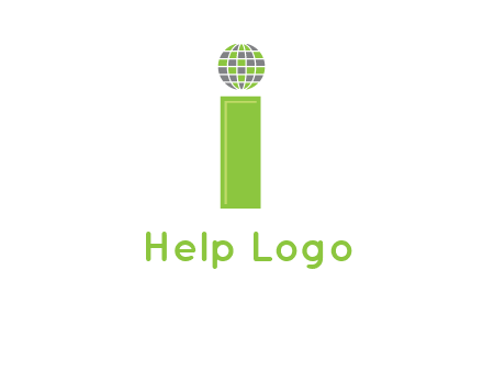 letter i with disco ball logo