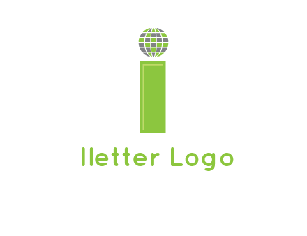 letter i with disco ball logo