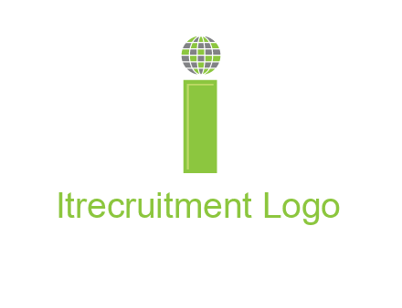letter i with disco ball logo