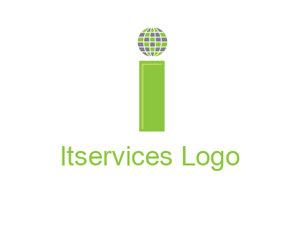 letter i with disco ball logo