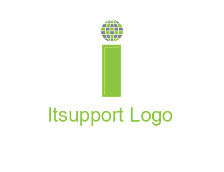 letter i with disco ball logo