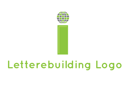 letter i with disco ball logo