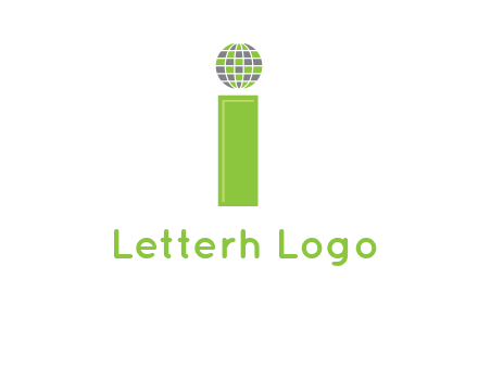 letter i with disco ball logo