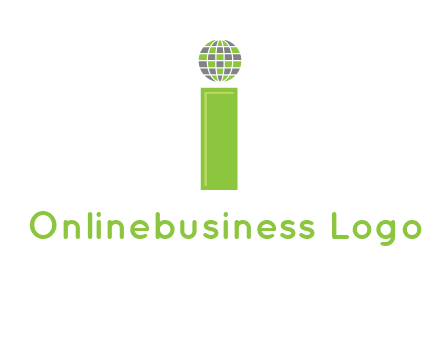 letter i with disco ball logo