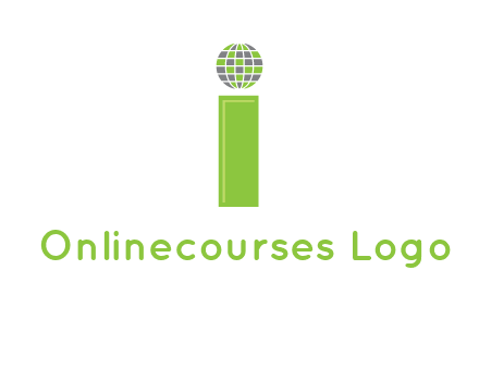 letter i with disco ball logo