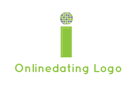 letter i with disco ball logo