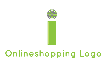 letter i with disco ball logo