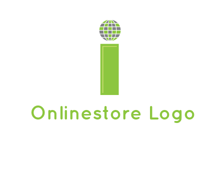 letter i with disco ball logo