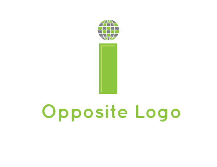 letter i with disco ball logo
