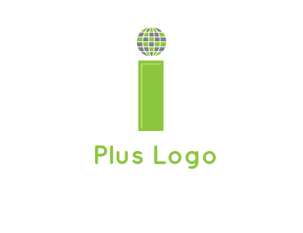 letter i with disco ball logo