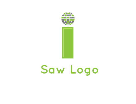 letter i with disco ball logo