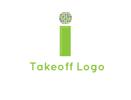 letter i with disco ball logo