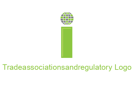 letter i with disco ball logo