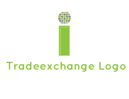 letter i with disco ball logo