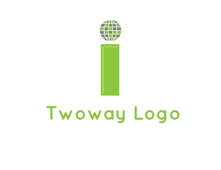 letter i with disco ball logo