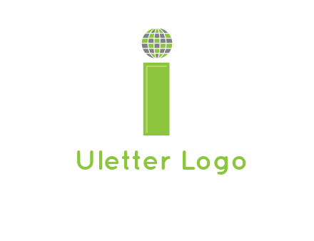 letter i with disco ball logo