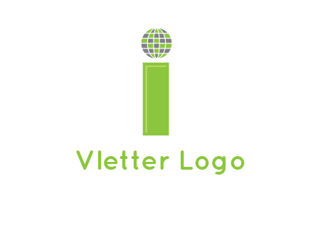 letter i with disco ball logo