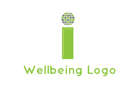 letter i with disco ball logo